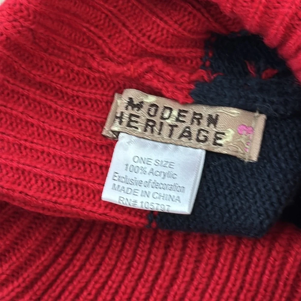 Modern Heritage Christmas Beanie‎ Kids One Size Navy Blue Red Green